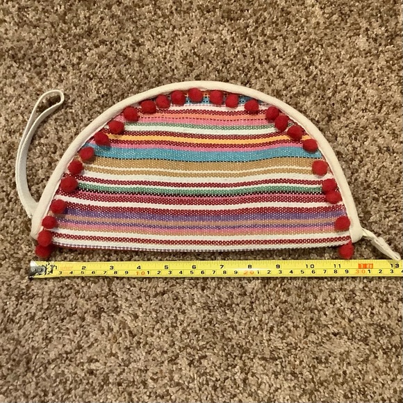 AB Casual clutch purse make up bag handmade NEW pink Boho - Picture 7 of 8